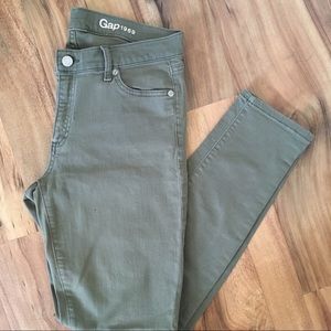 GAP 1969 Skinny Jeans in Sage Green